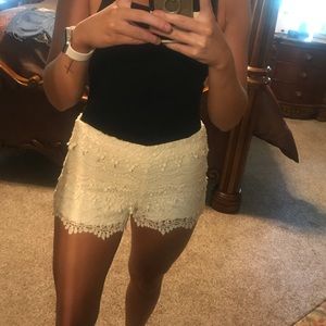 lace shorts